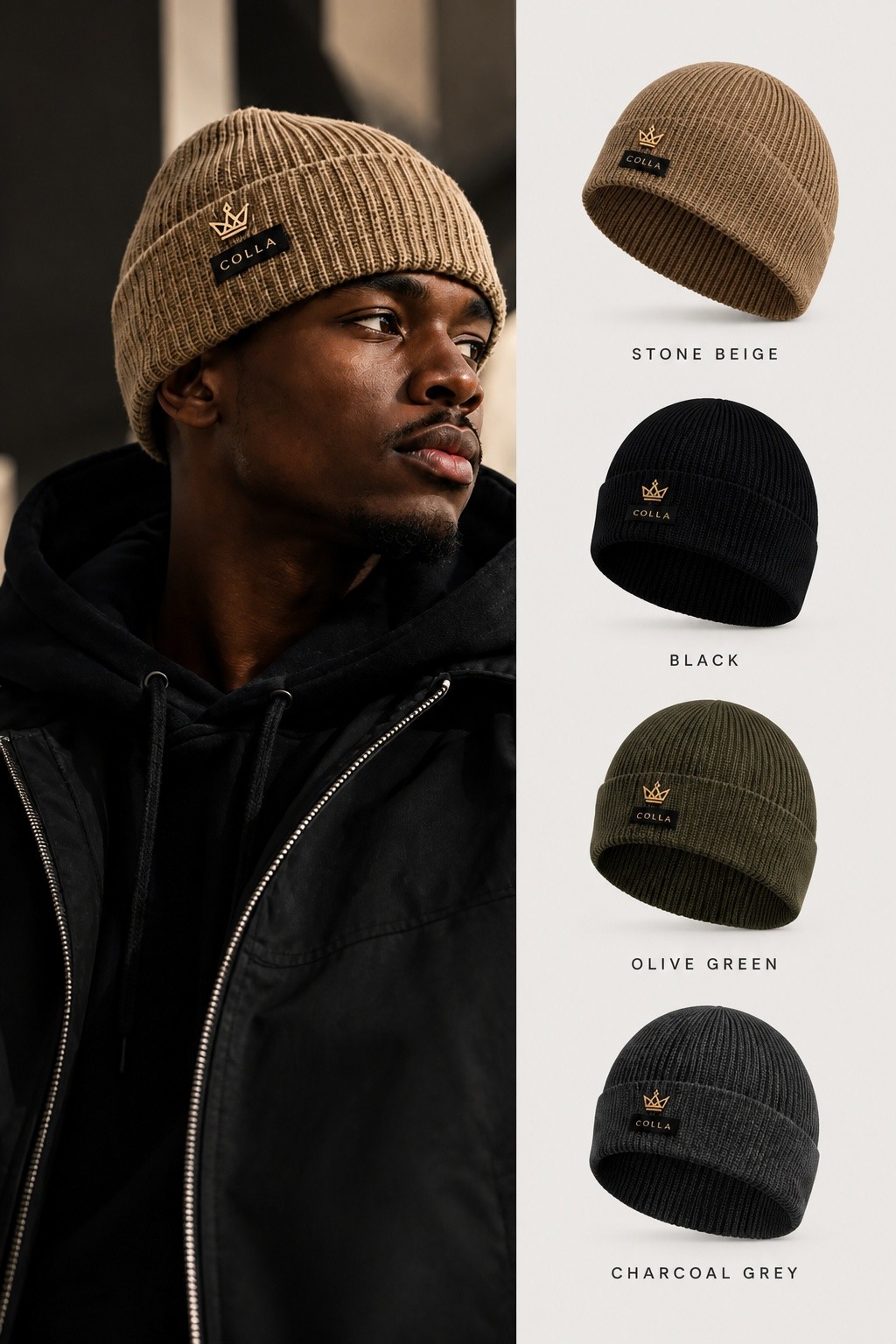 COLLA Knit Beanie editorial