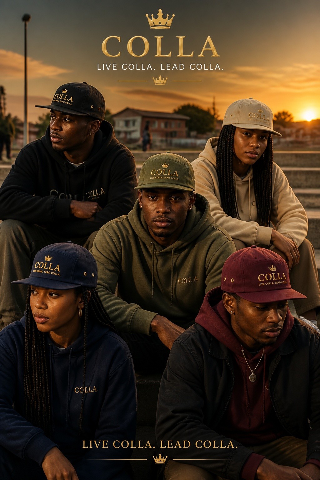 COLLA headwear campaign